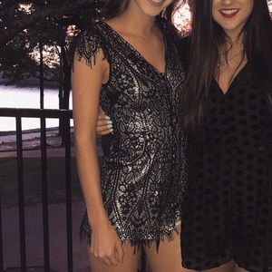 Black Lace romper
